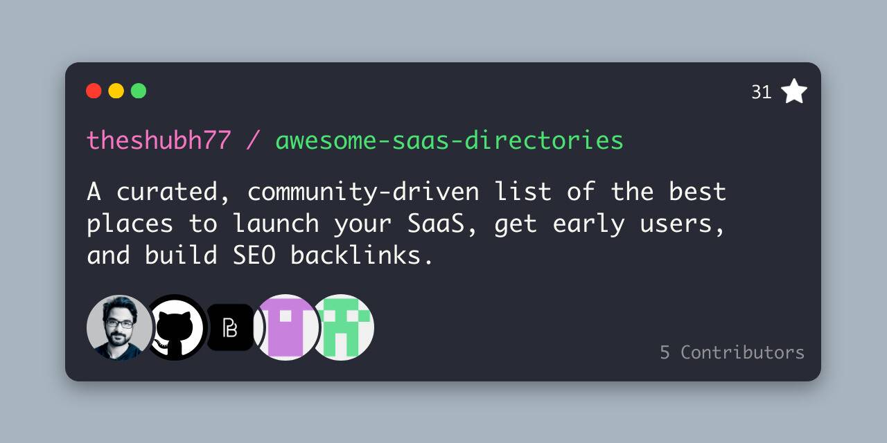 Awesome SaaS Directories image 1