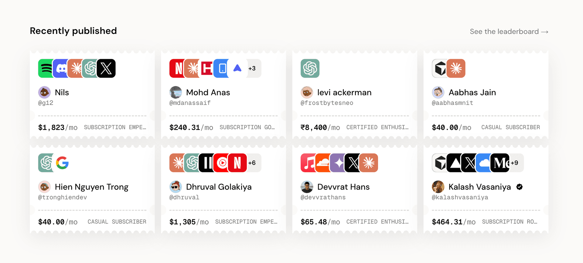 Track My Subscriptions cost calculator image 3