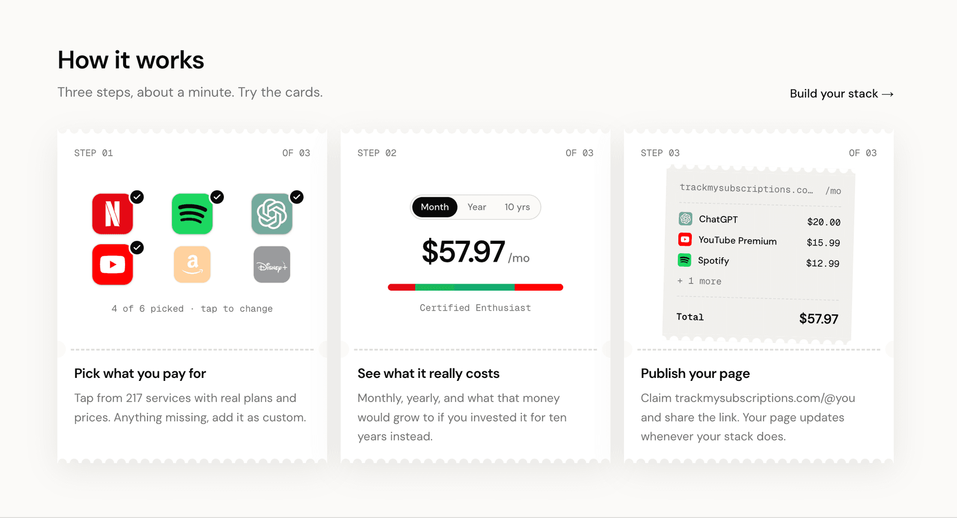 Track My Subscriptions cost calculator image 4