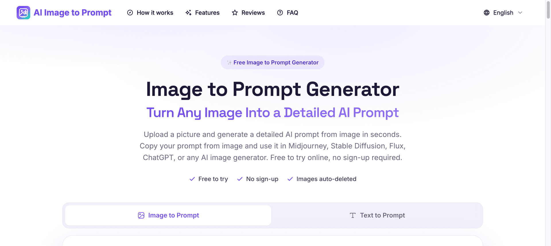 AI Image to Prompt Generator image 1