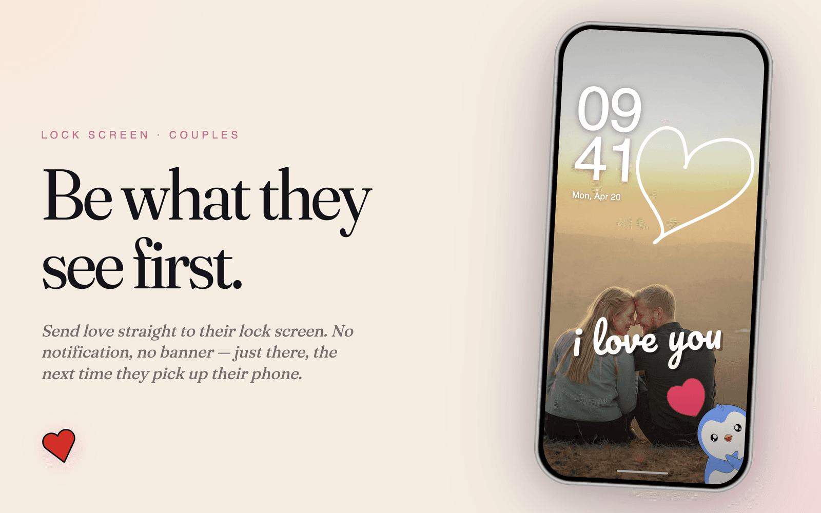 LockLove - Couple App for Android Lock Screen image 1