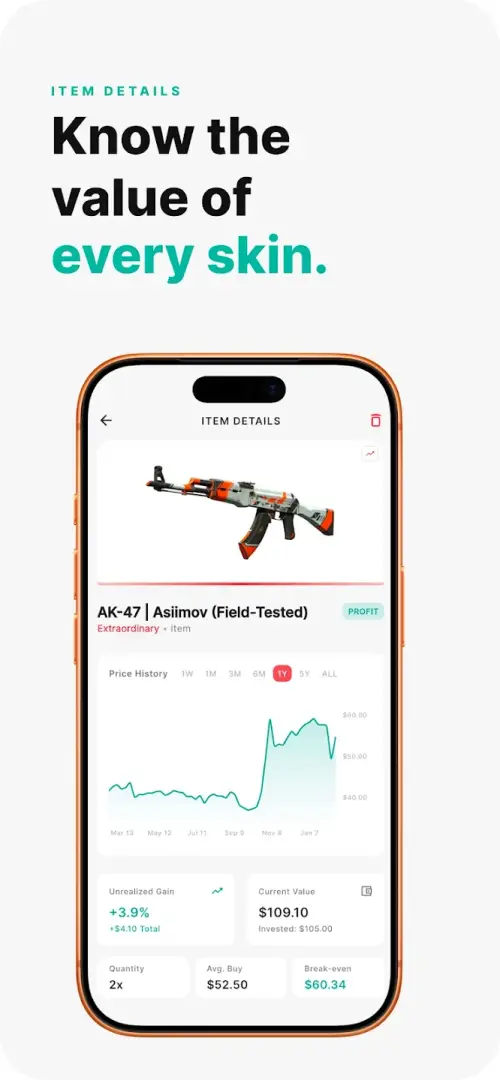 Skinvestments — CS2 Portfolio Tracker image 2