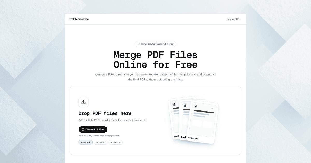 PDF Merge Free - Free Online PDF Merger image 2