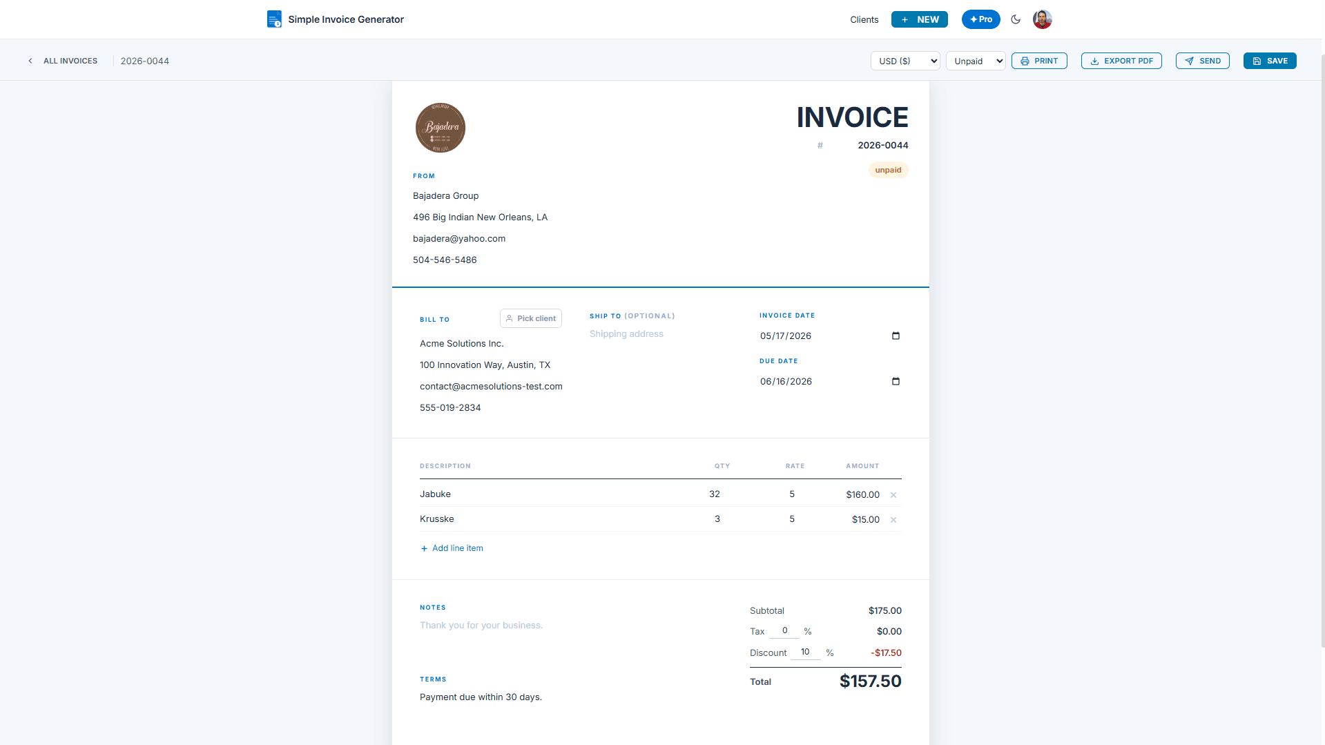 Invoice Gen App image 2