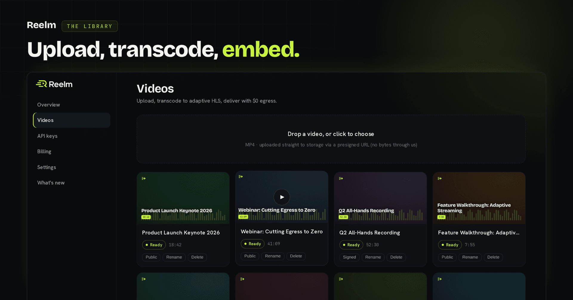 Reelm: video hosting with $0 egress fees image 5