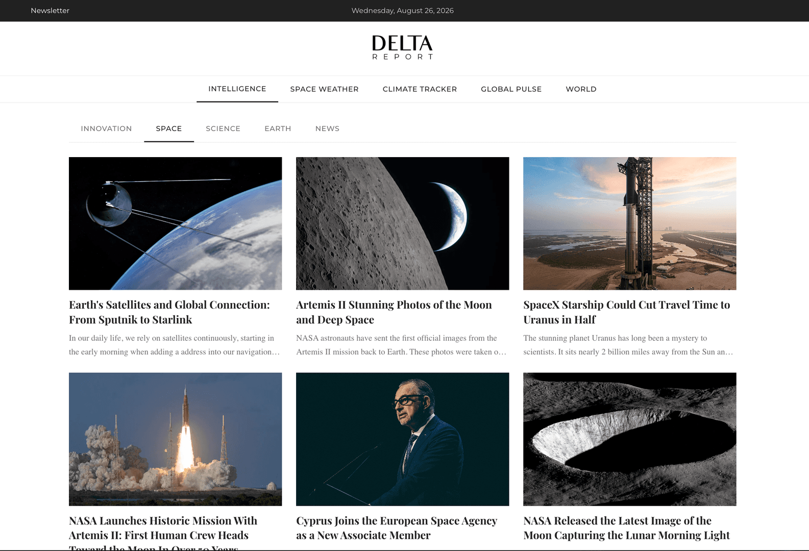 Delta Report | Free 3D satellite space track image 3
