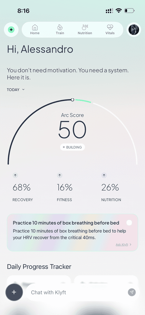 Klyft — One health score from every wearable image 1