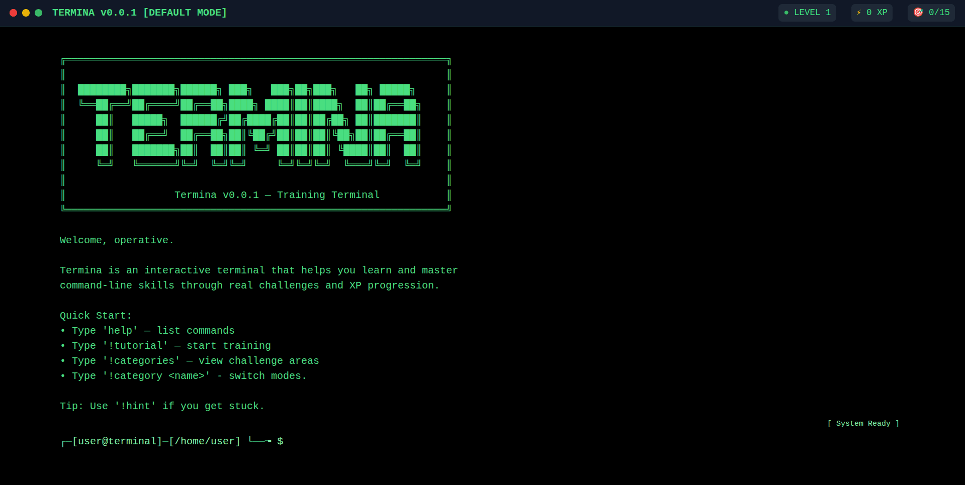 Termina - Linux Command Learning Platform image 2