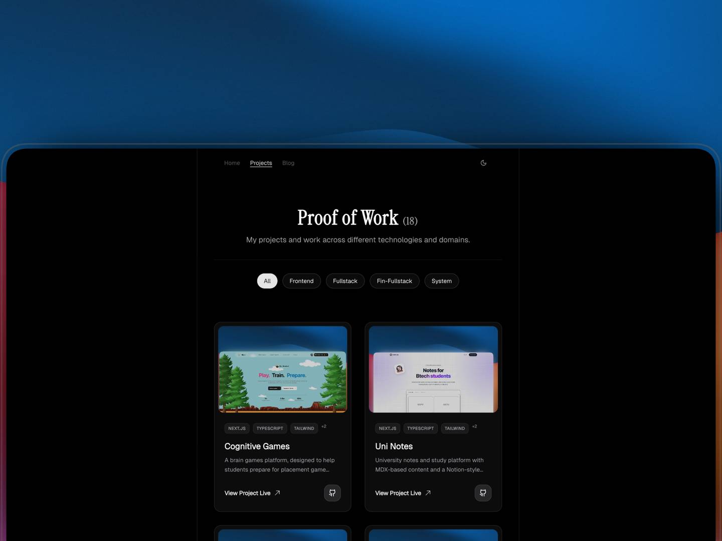 A modern, responsive portfolio website image 2