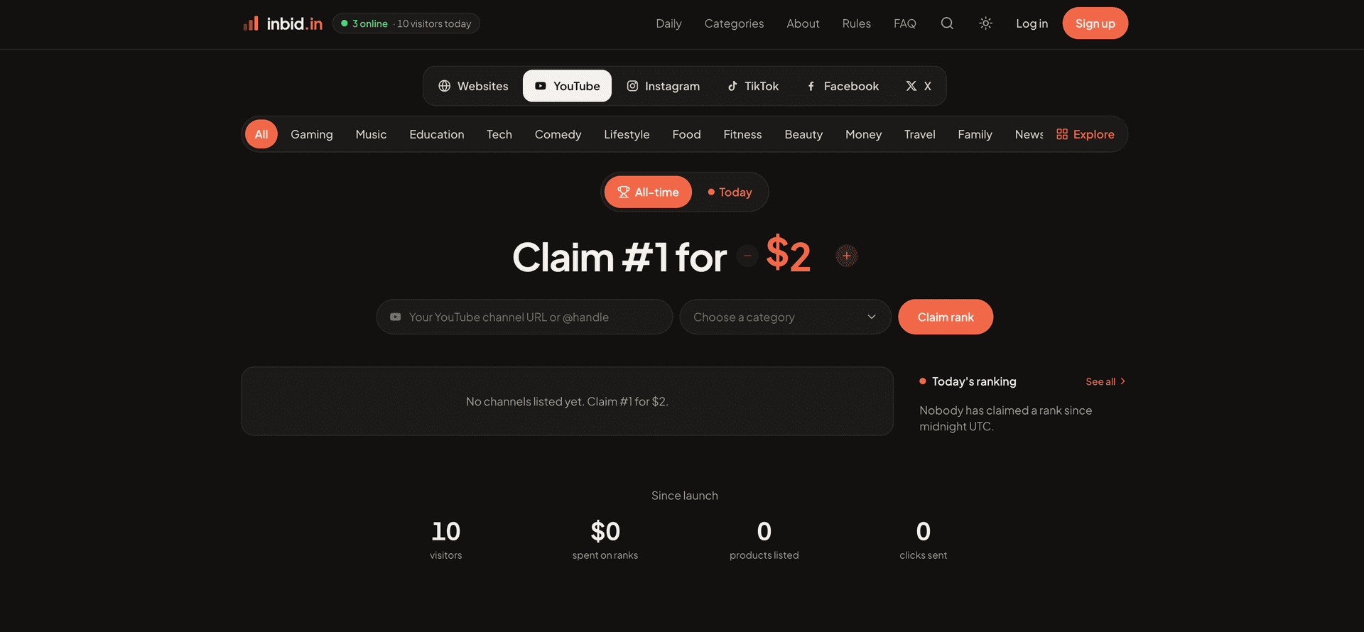 inbid.in Claim a rank on the leaderboard image 2