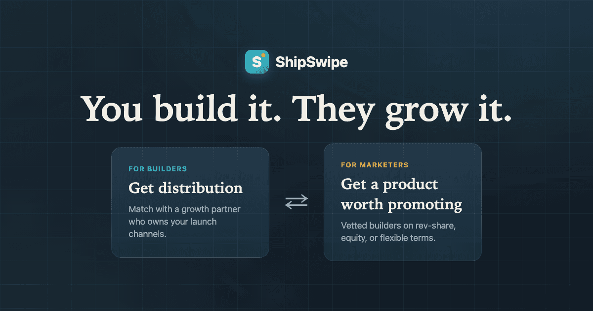 ShipSwipe — You build it. They grow it. image 2
