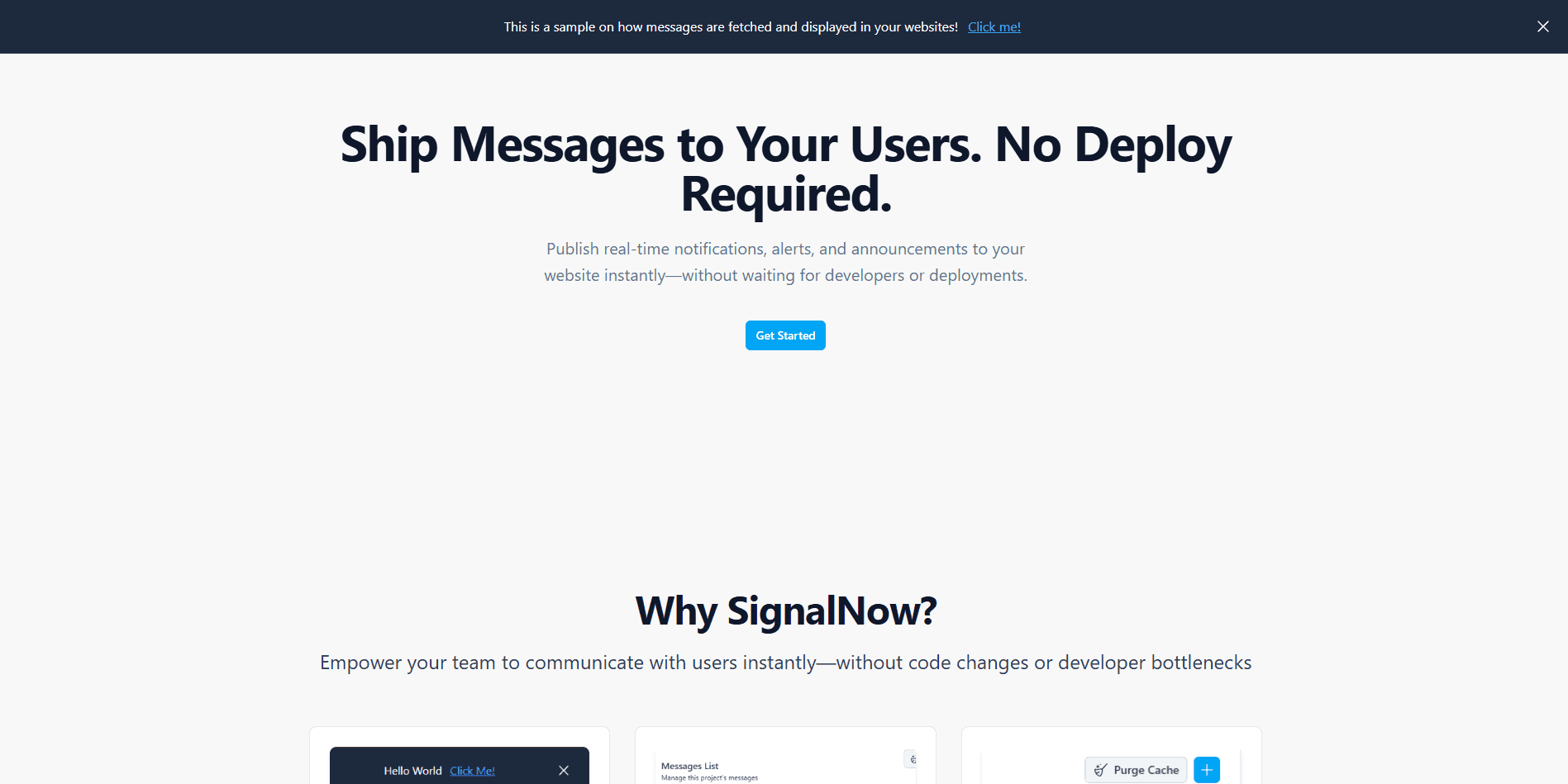 SignalNow | Website messages without deploys image 4
