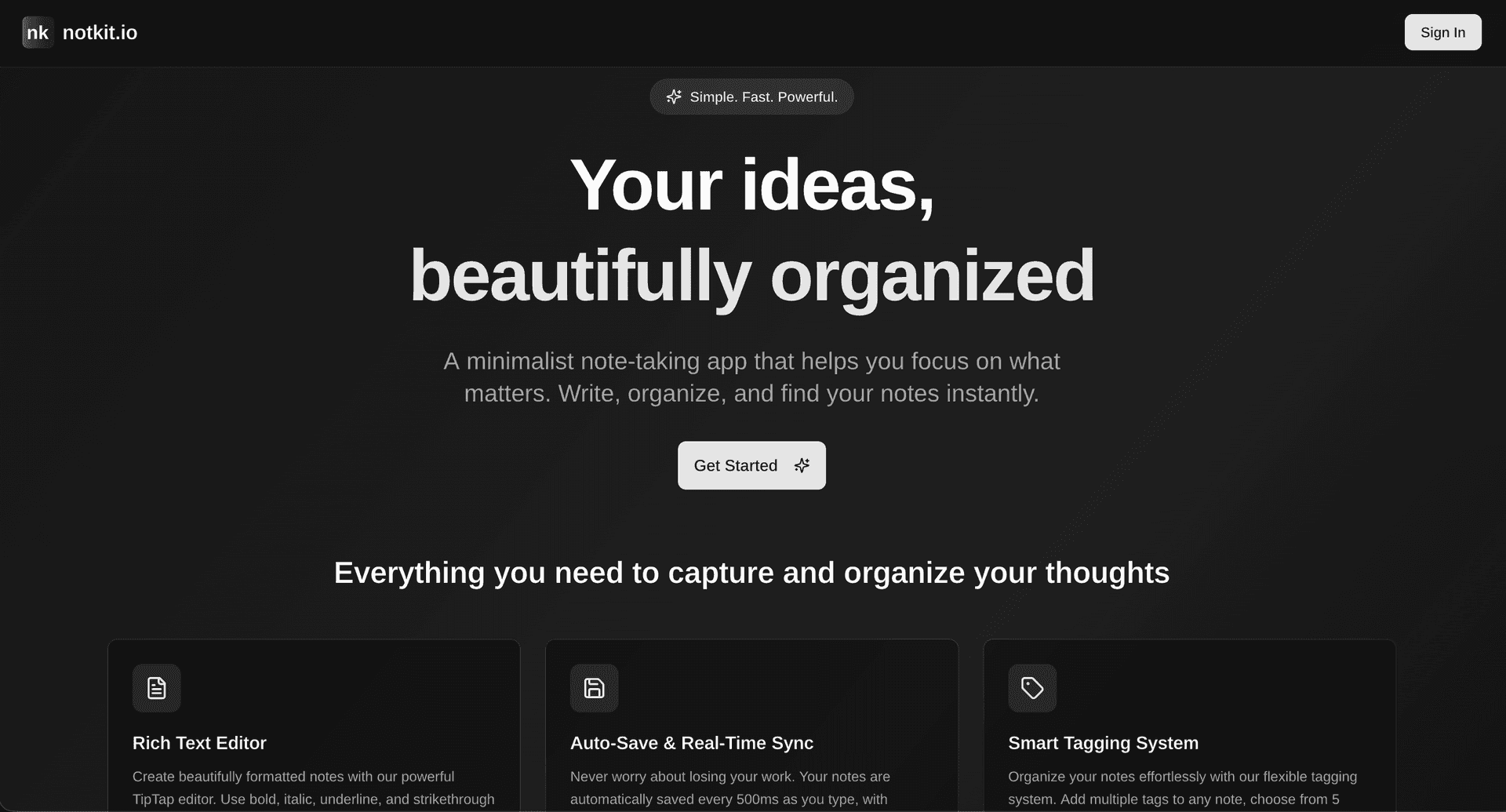 notkit.io - Your Personal Note-Taking Space image 1