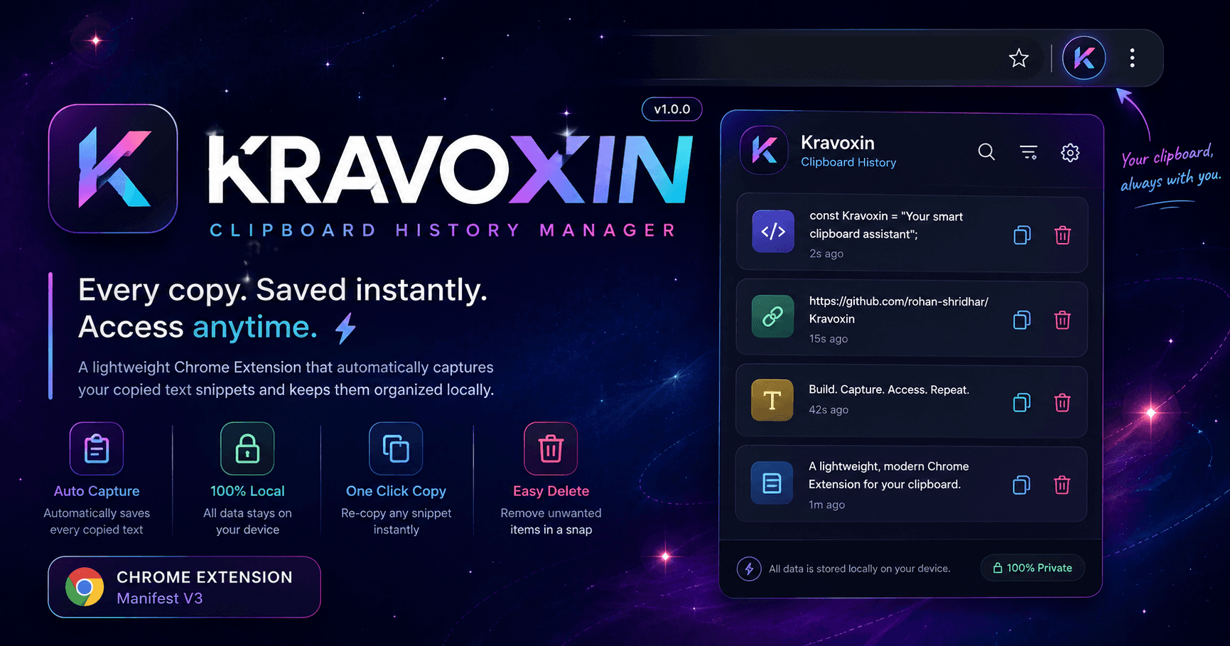 Kravoxin - Clipboard History Manager image 1