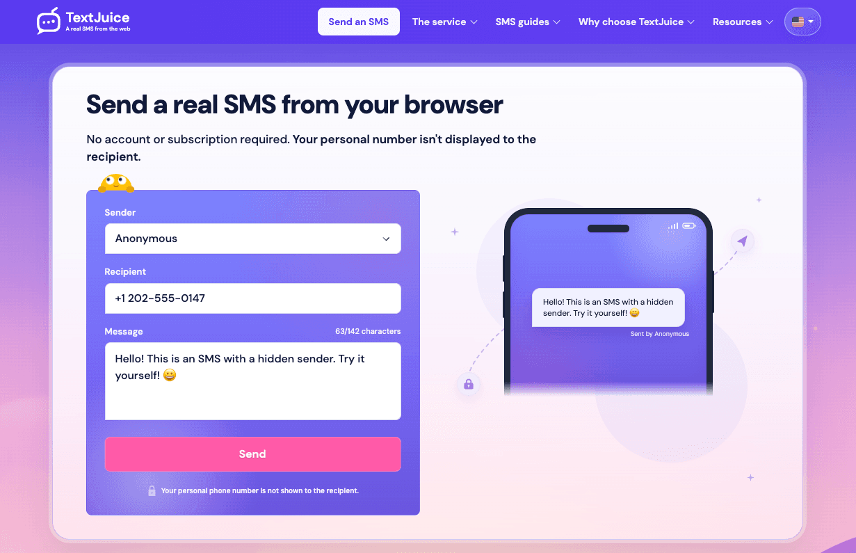 Send an SMS online | TextJuice image 1
