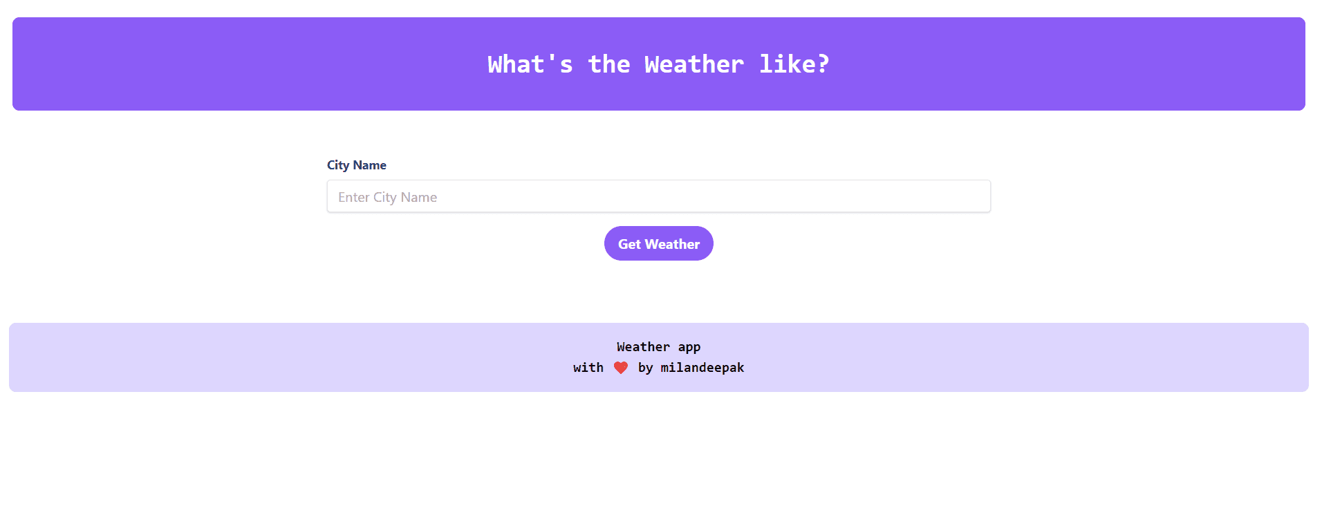 What's the Weather like?