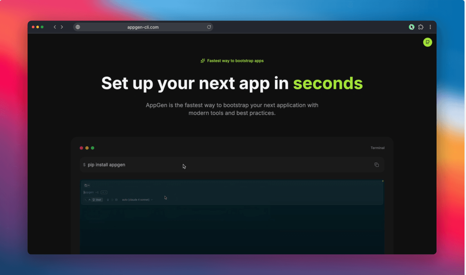 AppGen - Set up your next app in seconds image 3