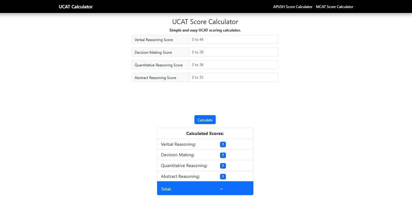 UCAT Score Calculator image 1