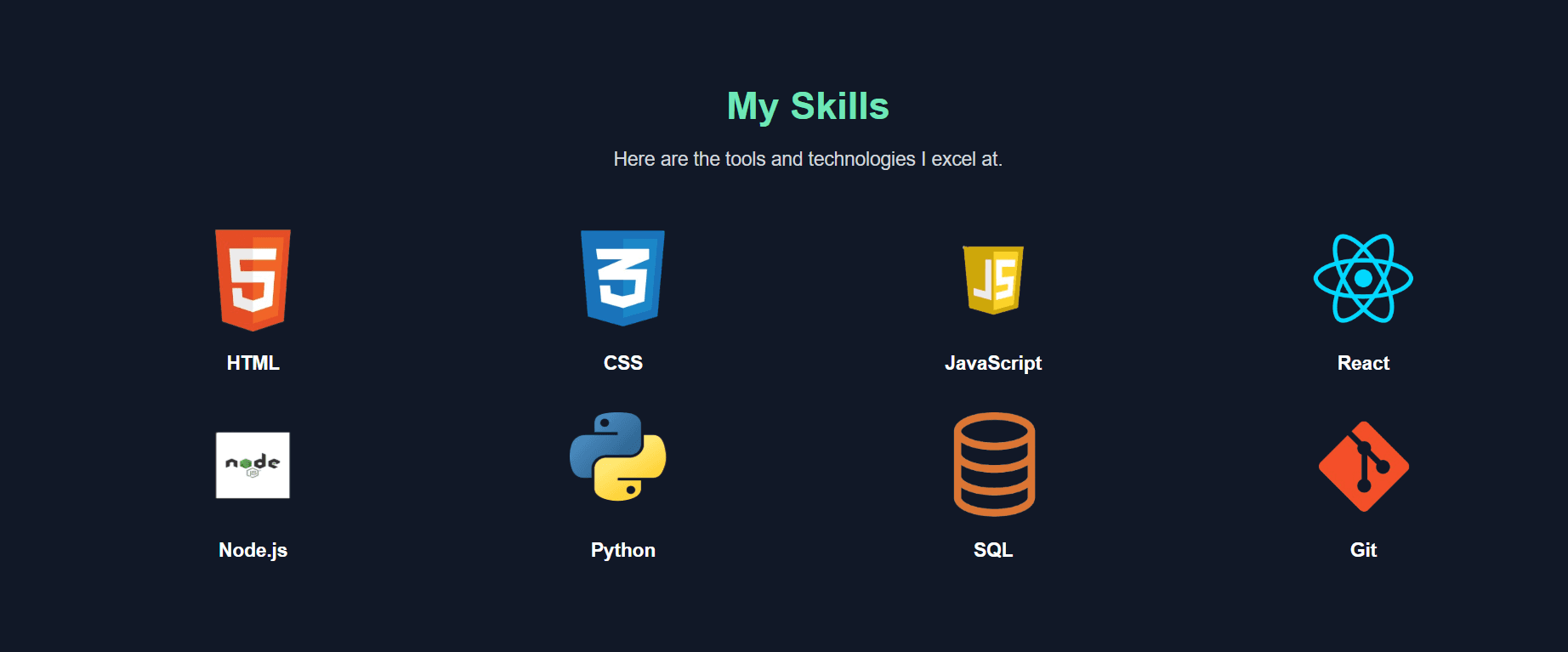 Personal Portfolio website image 1
