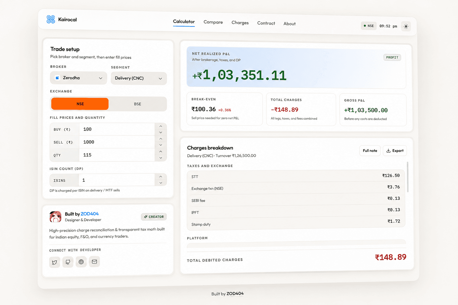 Kairocal - The Brokerage Calculator image 3