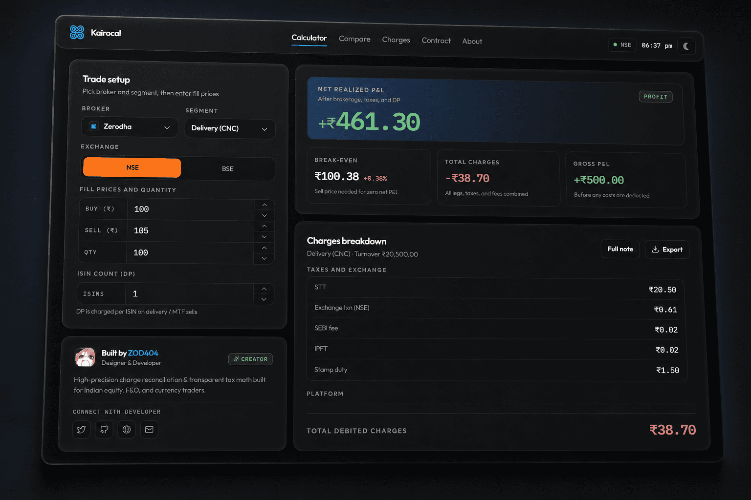 Kairocal - The Brokerage Calculator image 2