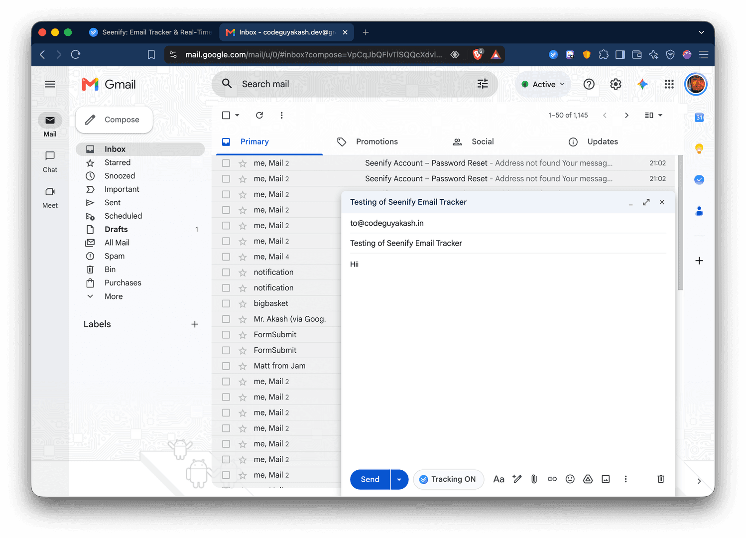 Seenify – Real-Time Email Tracker for Gmail image 3