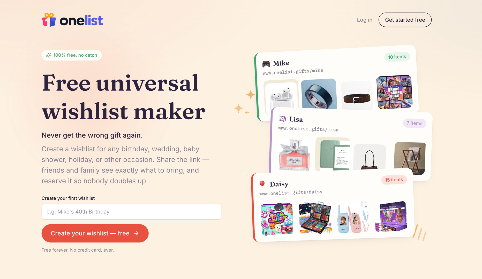 Onelist.gifts image 1