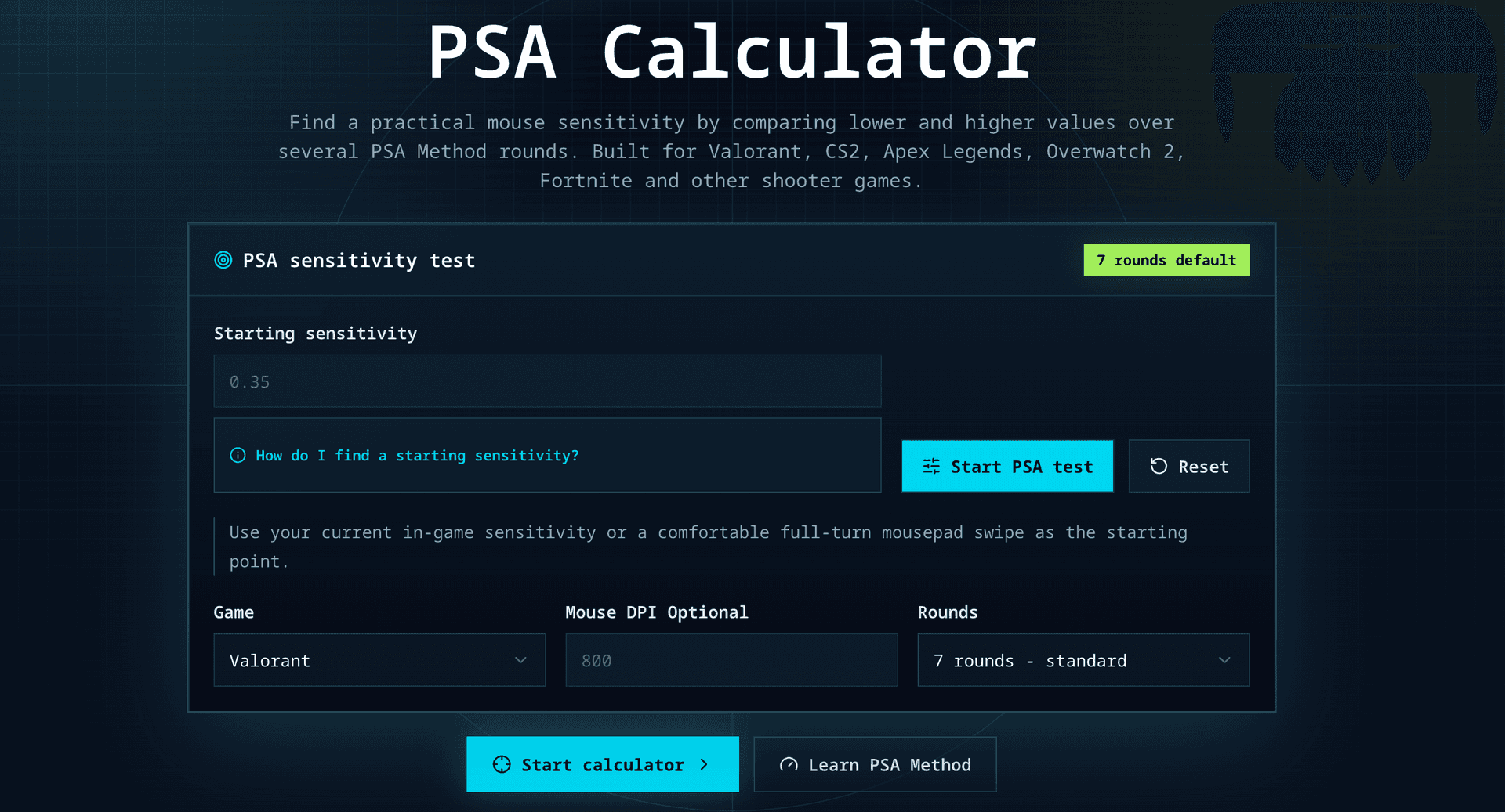 PSA Calculator for FPS Games image 2