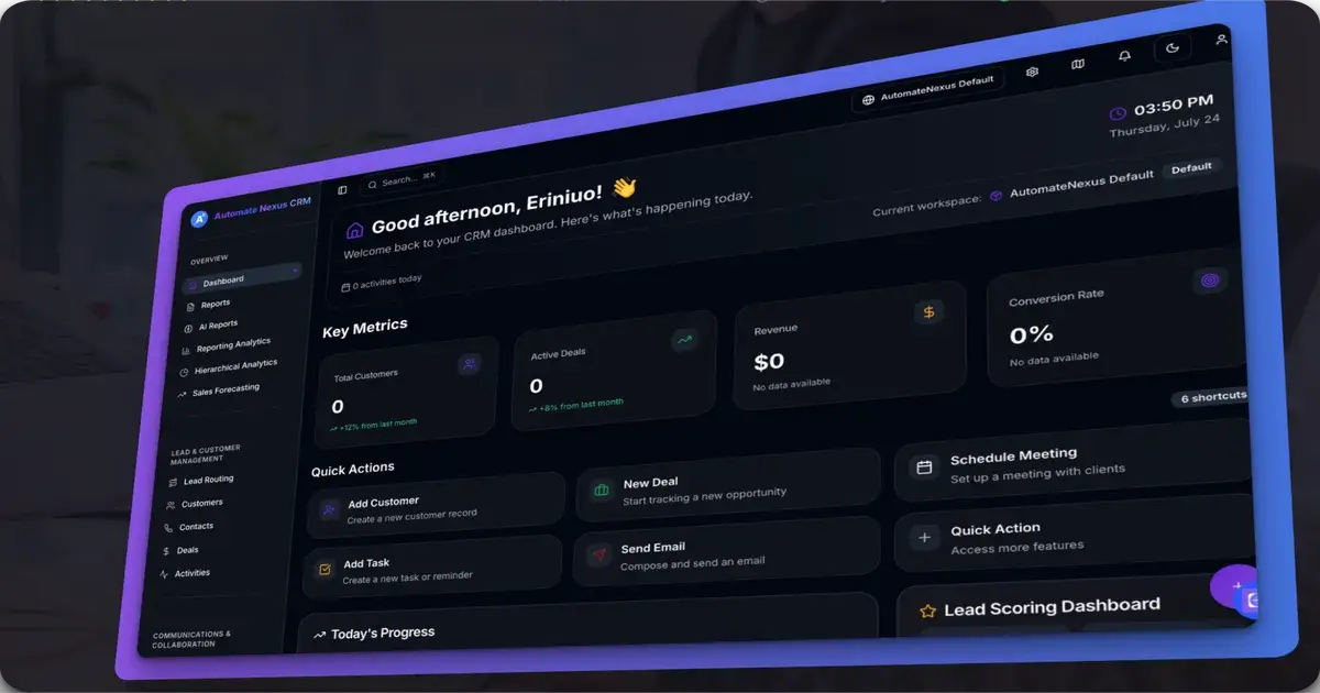 AutomateNexus CRM: Revolutionizing Business with the Best AI CRM Software of 2025