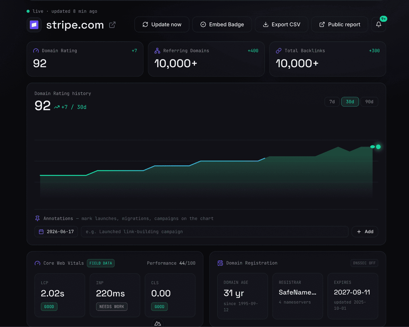 rating.so — Domain Rating Monitor image 3