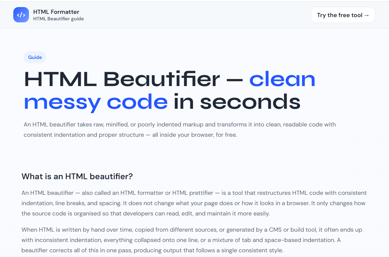 HTML Formatter image 2
