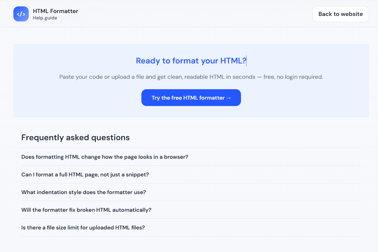 HTML Formatter image 4