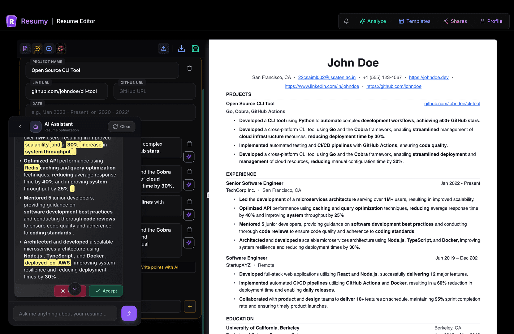 Resumy - Free AI Resume Builder image 1