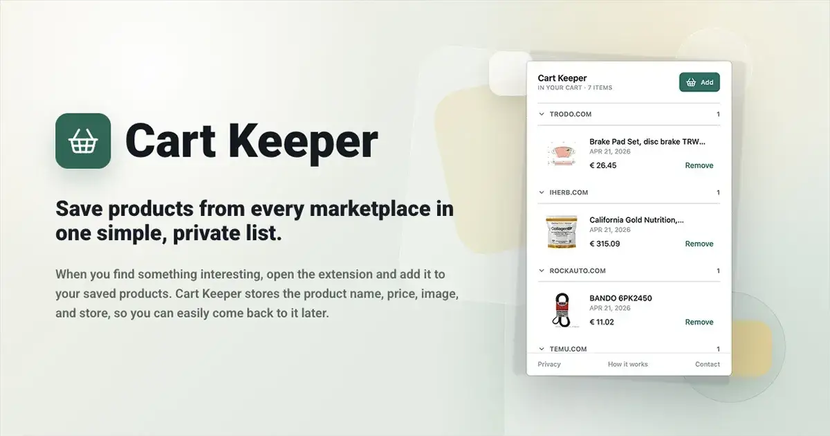 I built a small Chrome extension to save products across stores without using bookmarks