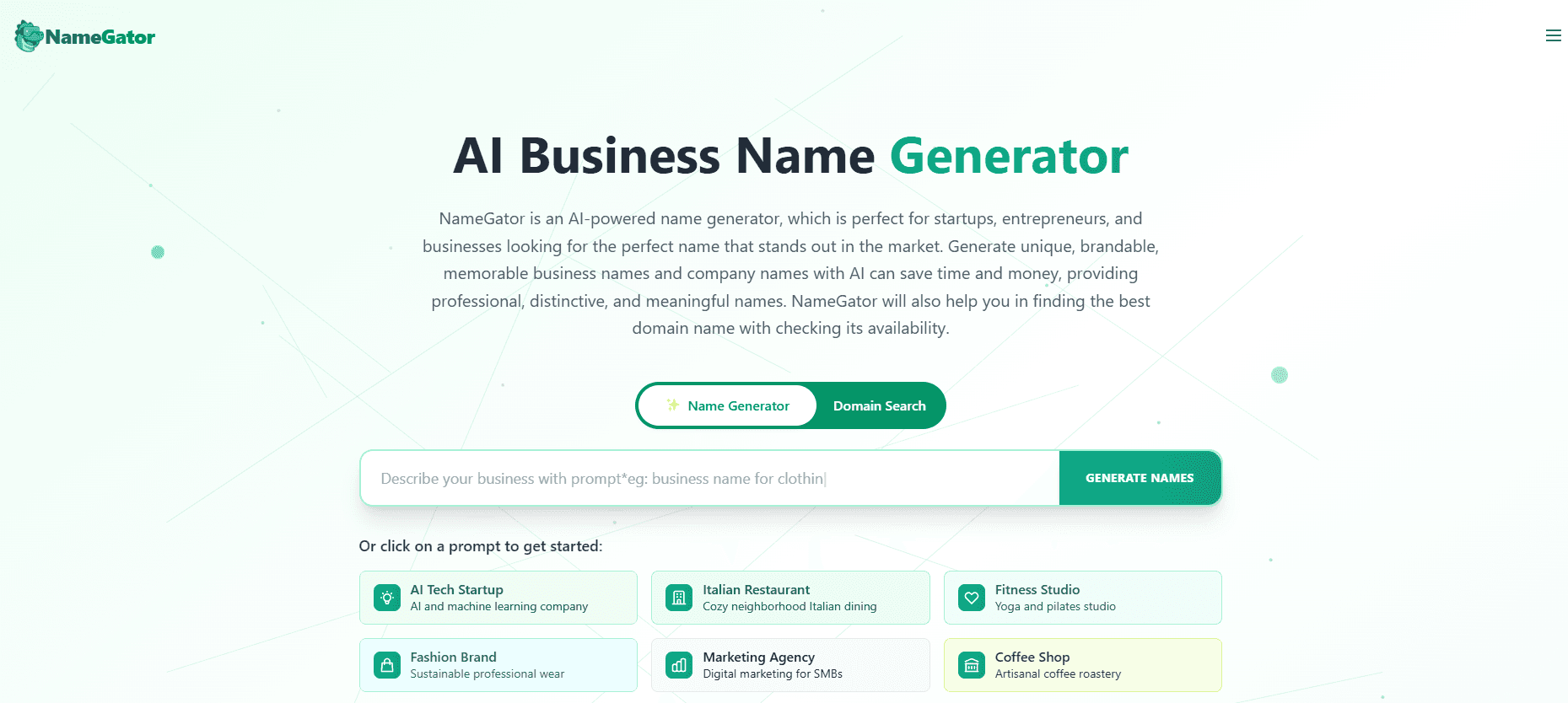 NameGator | AI Business Name Generator image 1