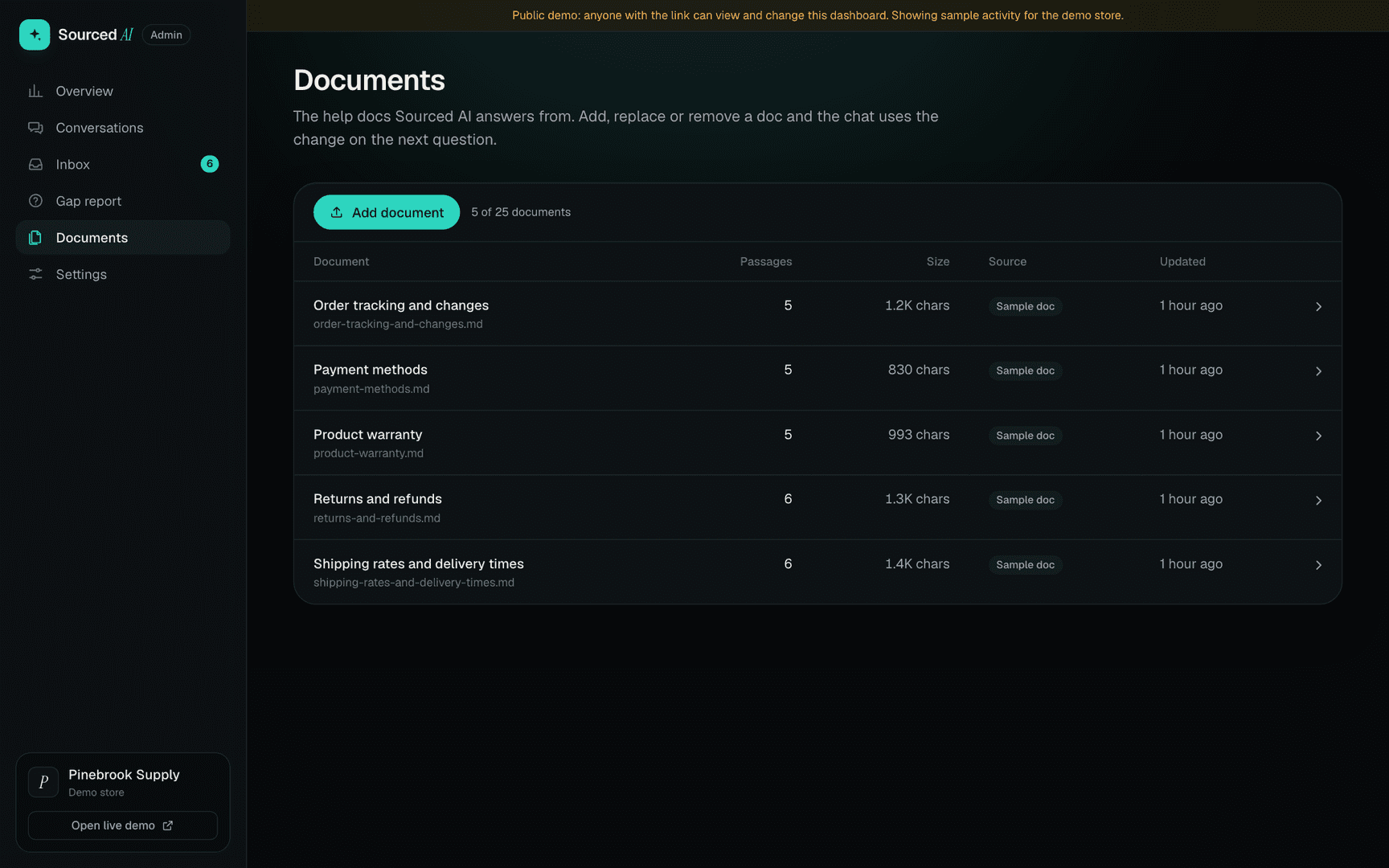 Support answers from your own docs image 4