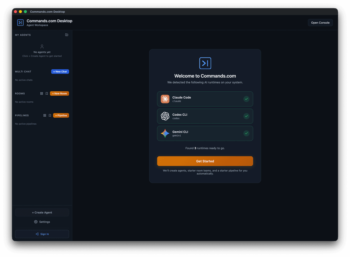 Commands: The Multi-Agent Workspace image 2