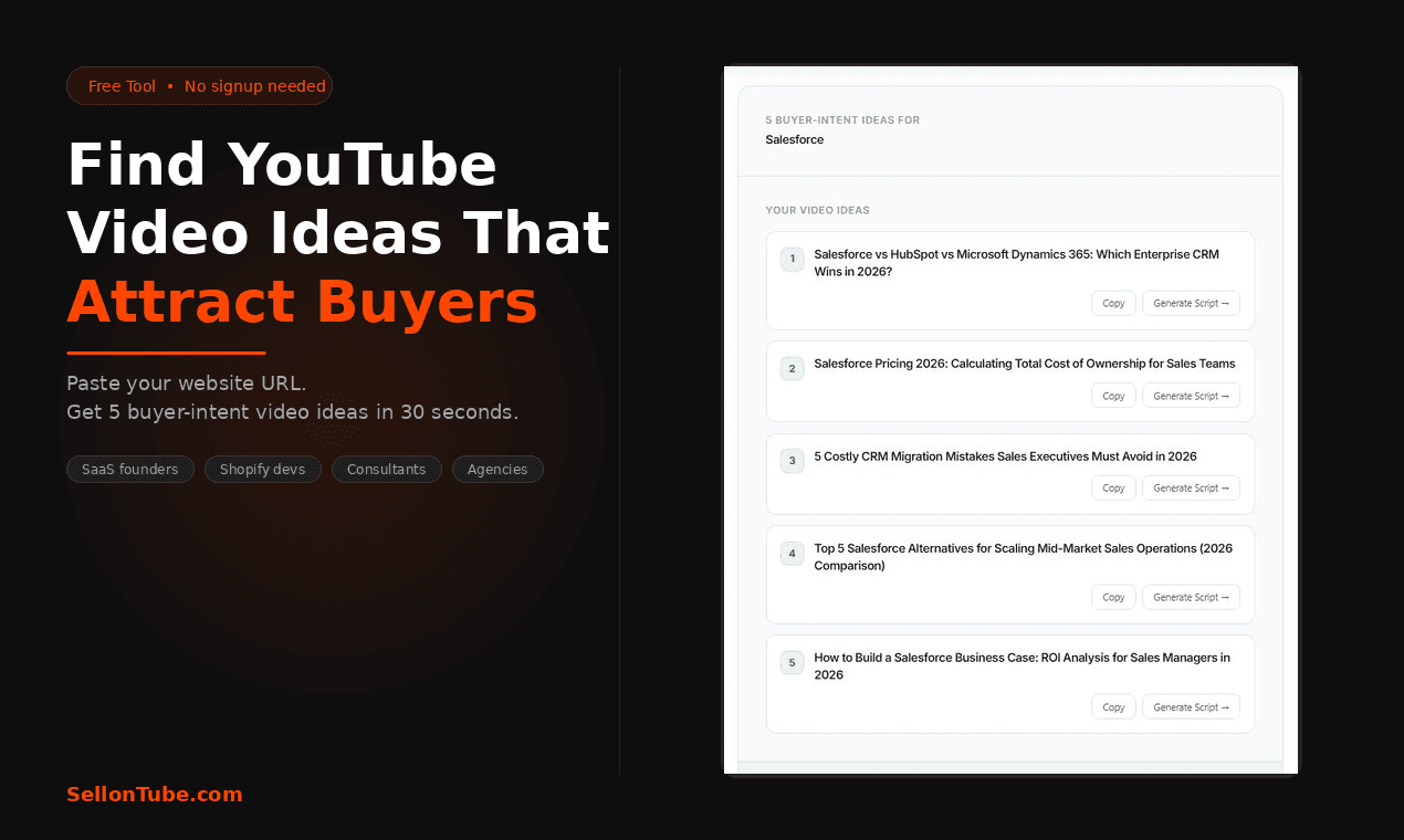 YouTube Video Ideas Generator for Business image 2
