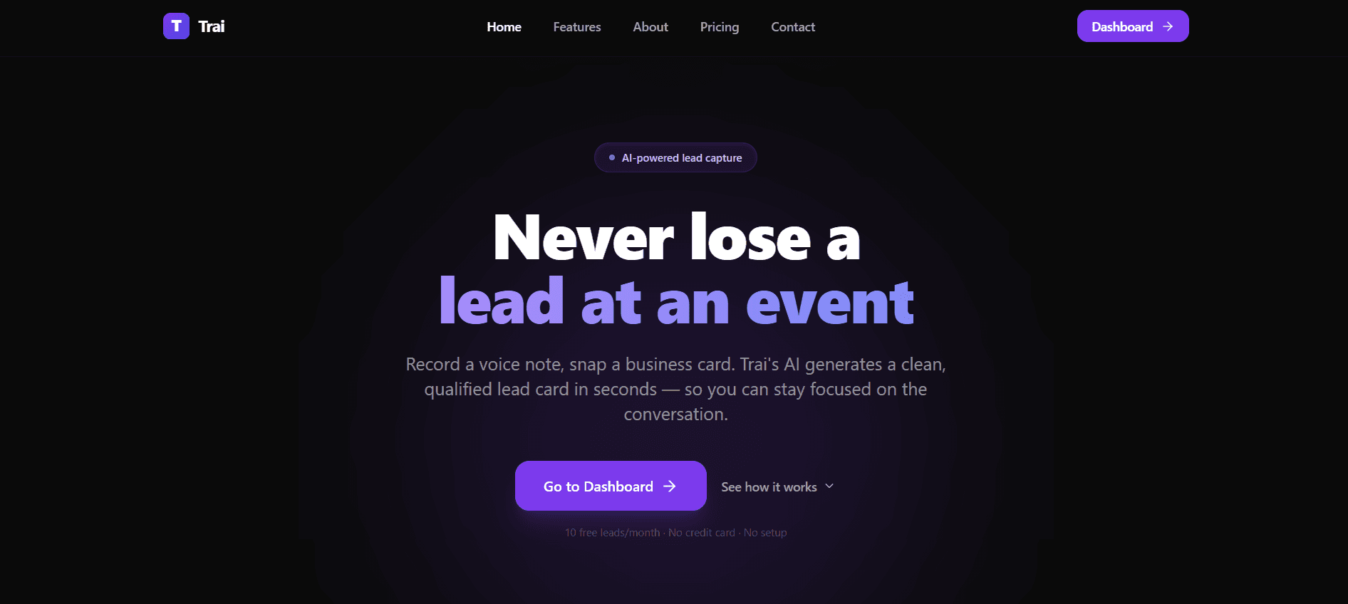 Trai — AI Lead Capture for Networking Events image 1