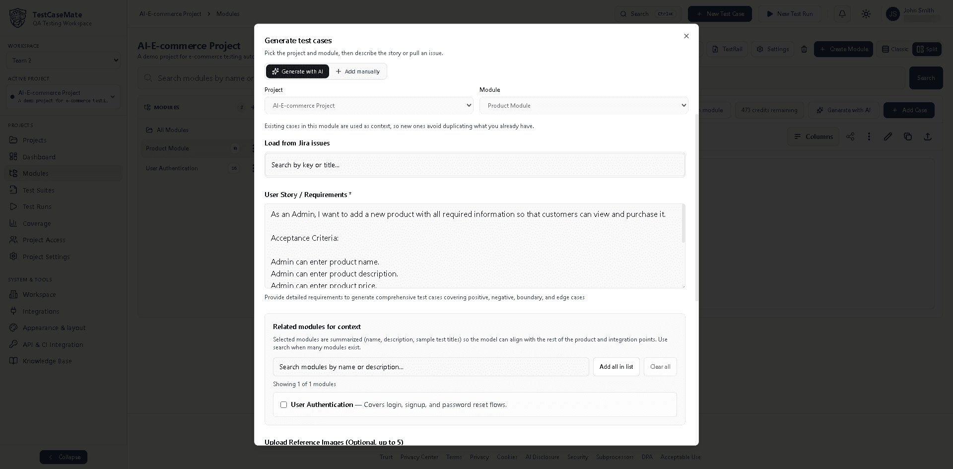 TestCaseMate | AI Generated Testcases image 3