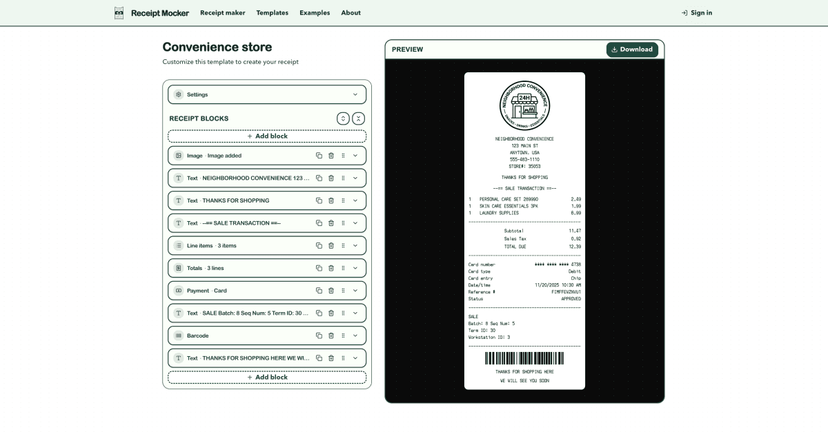 Receipt Mocker image 2