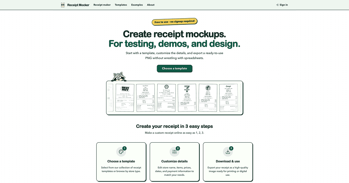 Receipt Mocker image 1