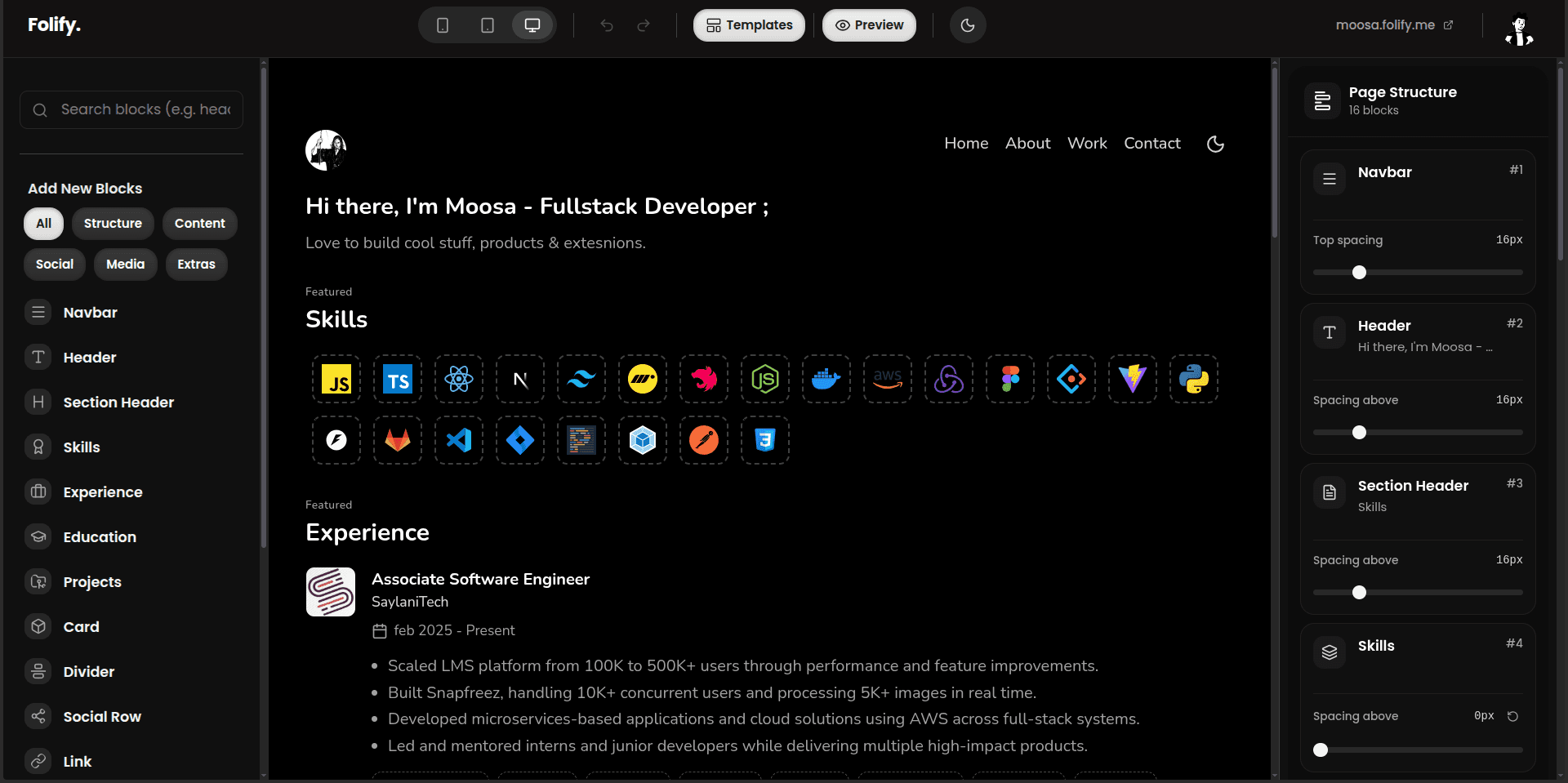 Folify Portfolio Builder image 3
