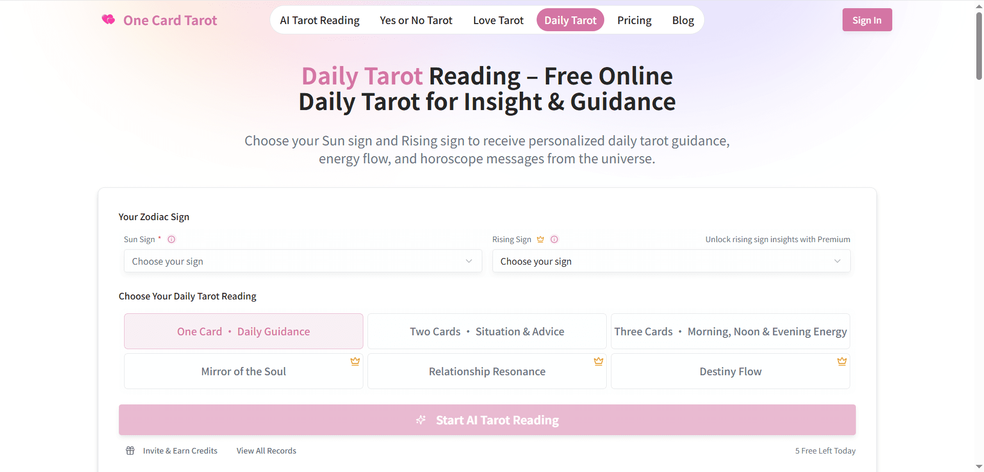 One Card Tarot image 3
