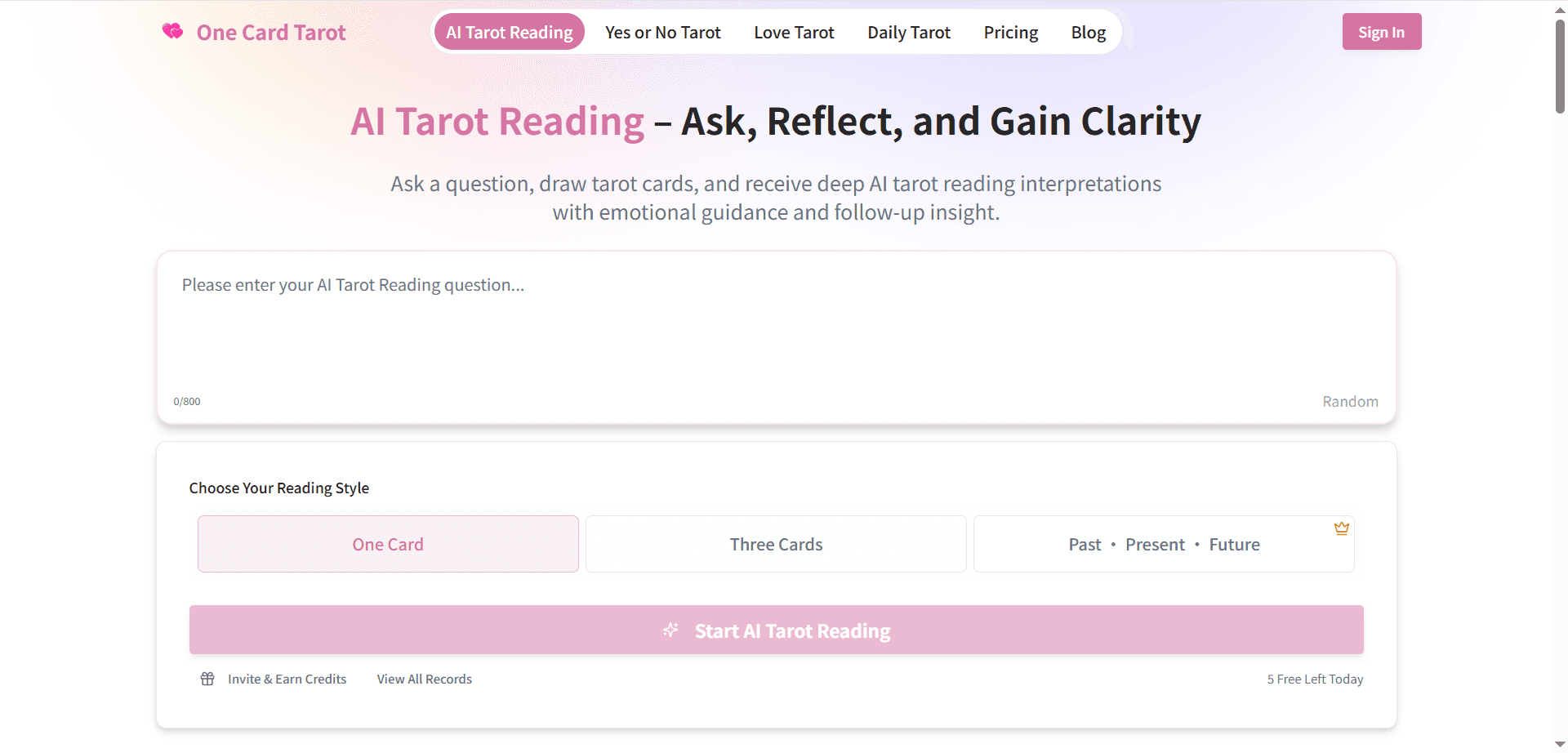 One Card Tarot image 2