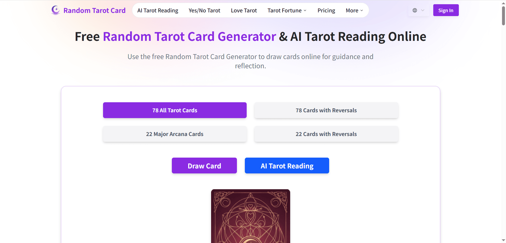 Random Tarot Card image 1