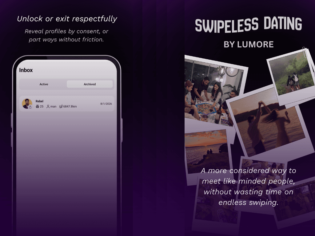Lumore: Swipeless Dating App image 4