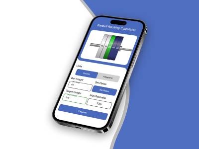 Barbell Racking Calculator Web app Redesign