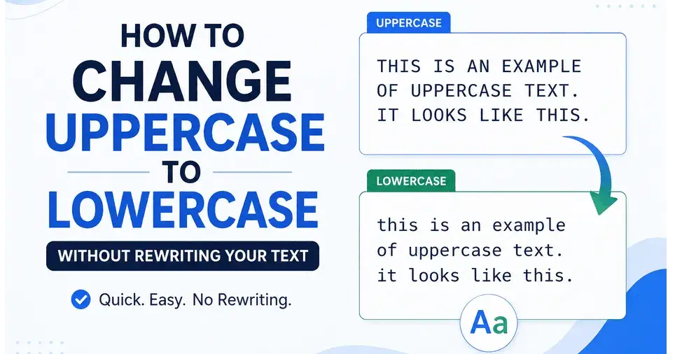 How to Change Uppercase to Lowercase Without Rewriting Your Text
