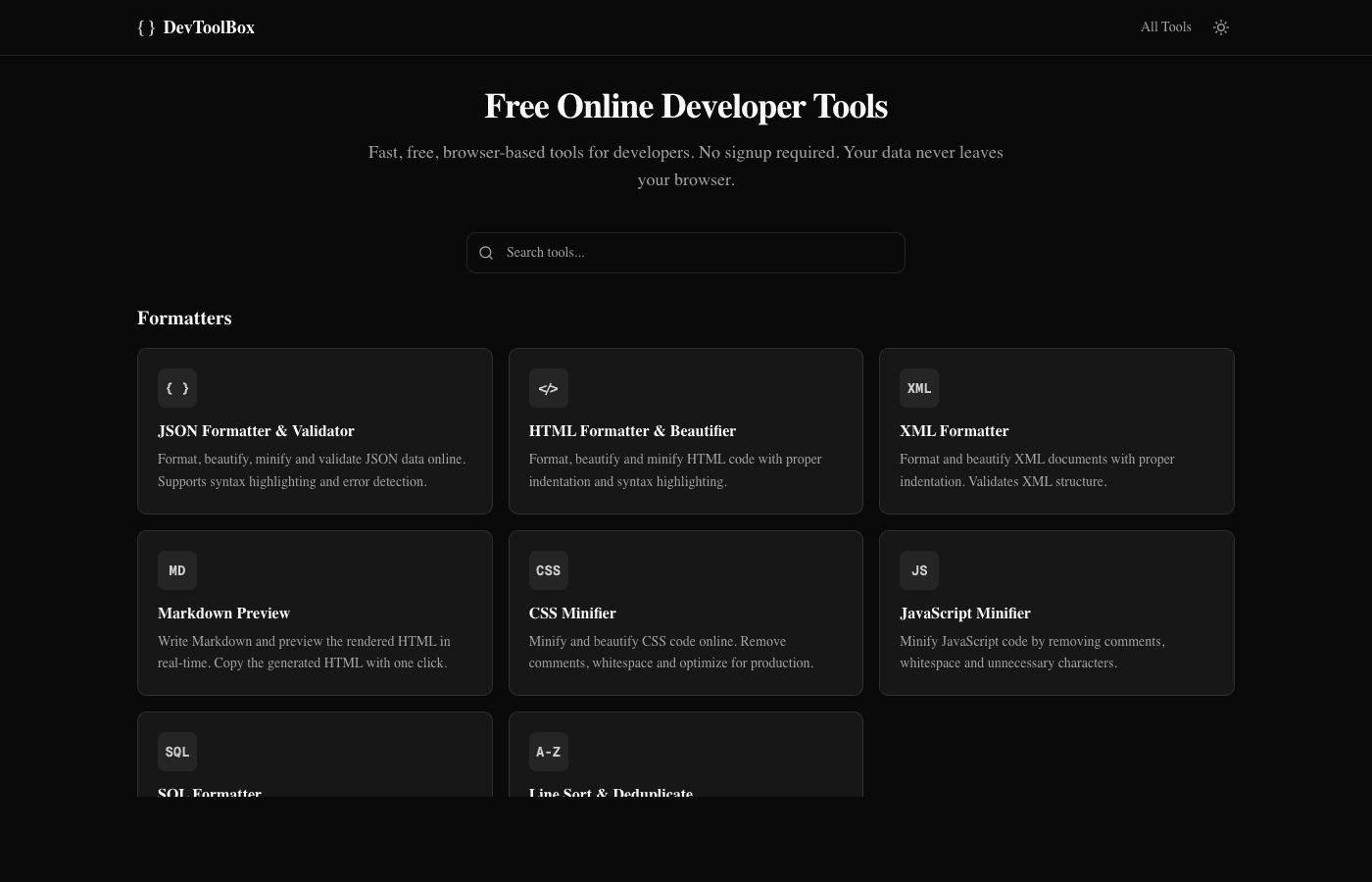 DevToolBox image 1